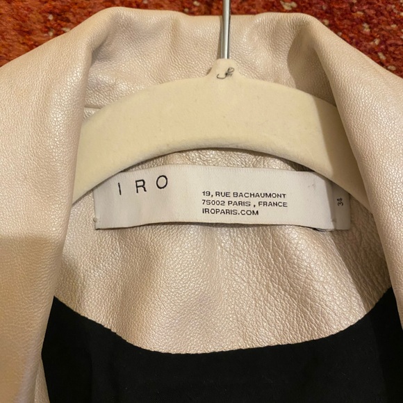 IRO Paris Asheville Lamb Leather Jacket FR 34 (XS) $1200 - Picture 9 of 11